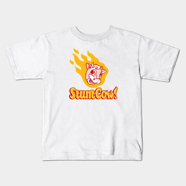 StuntCow! Kids T-Shirt by GiMETZCO!